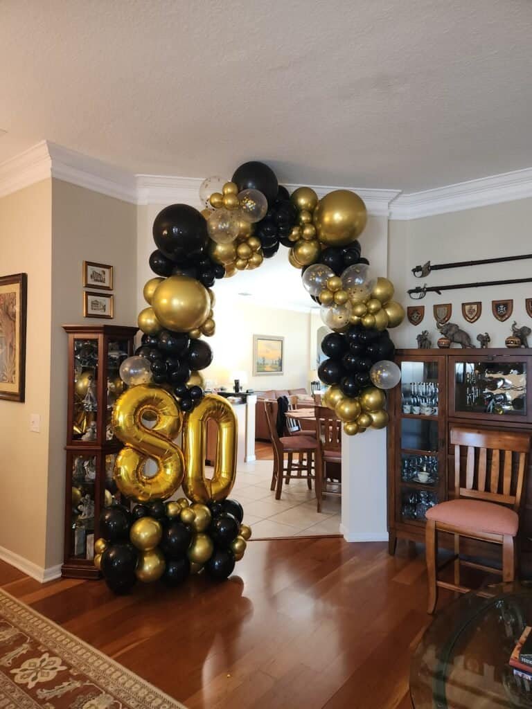 80th balloon garland orlando florida